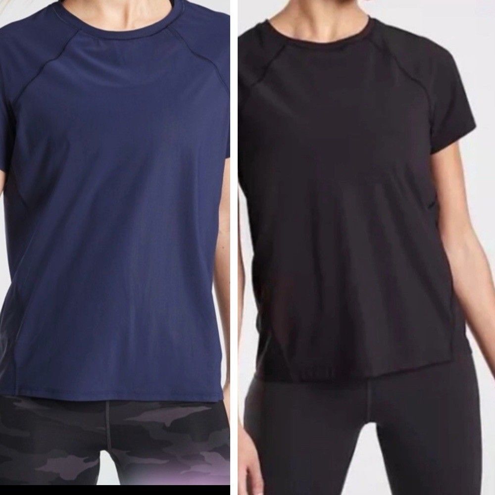 Athleta  BUNDLE OF 2 Ultimate Train Tee Black and blue Size XS